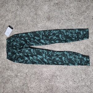 Nike One Womens High Waisted 7/8 Printed Leggings Green New Size XS
